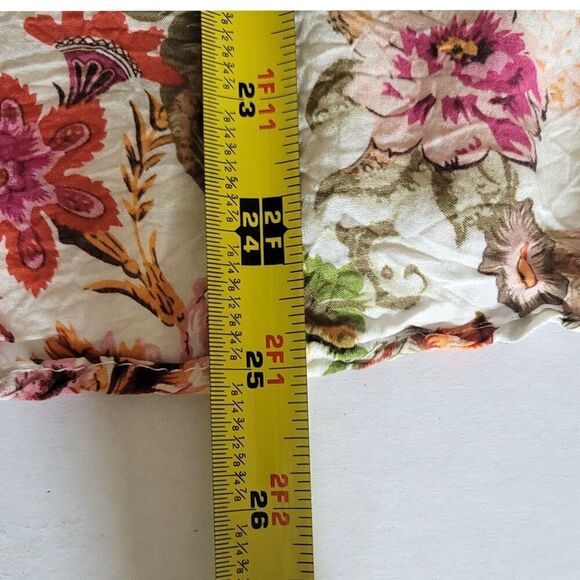 Cynthia Rowley Floral 3/4 Sleeve V-Neck Top Size XL - Picture 10 of 10